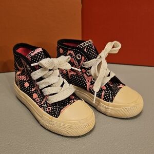 Stylish Black and Pink Kids Sneakers